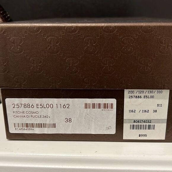 Gucci Snakeskin Peep Toe Pumps - Picture 8 of 10